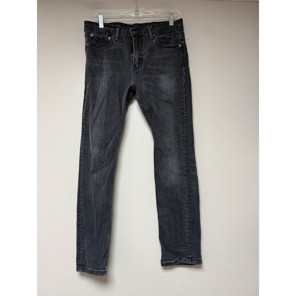Levi's 510 Skinny Jeans Mens 32x26.5 Black Excellent Faded Denim 05510-0712
